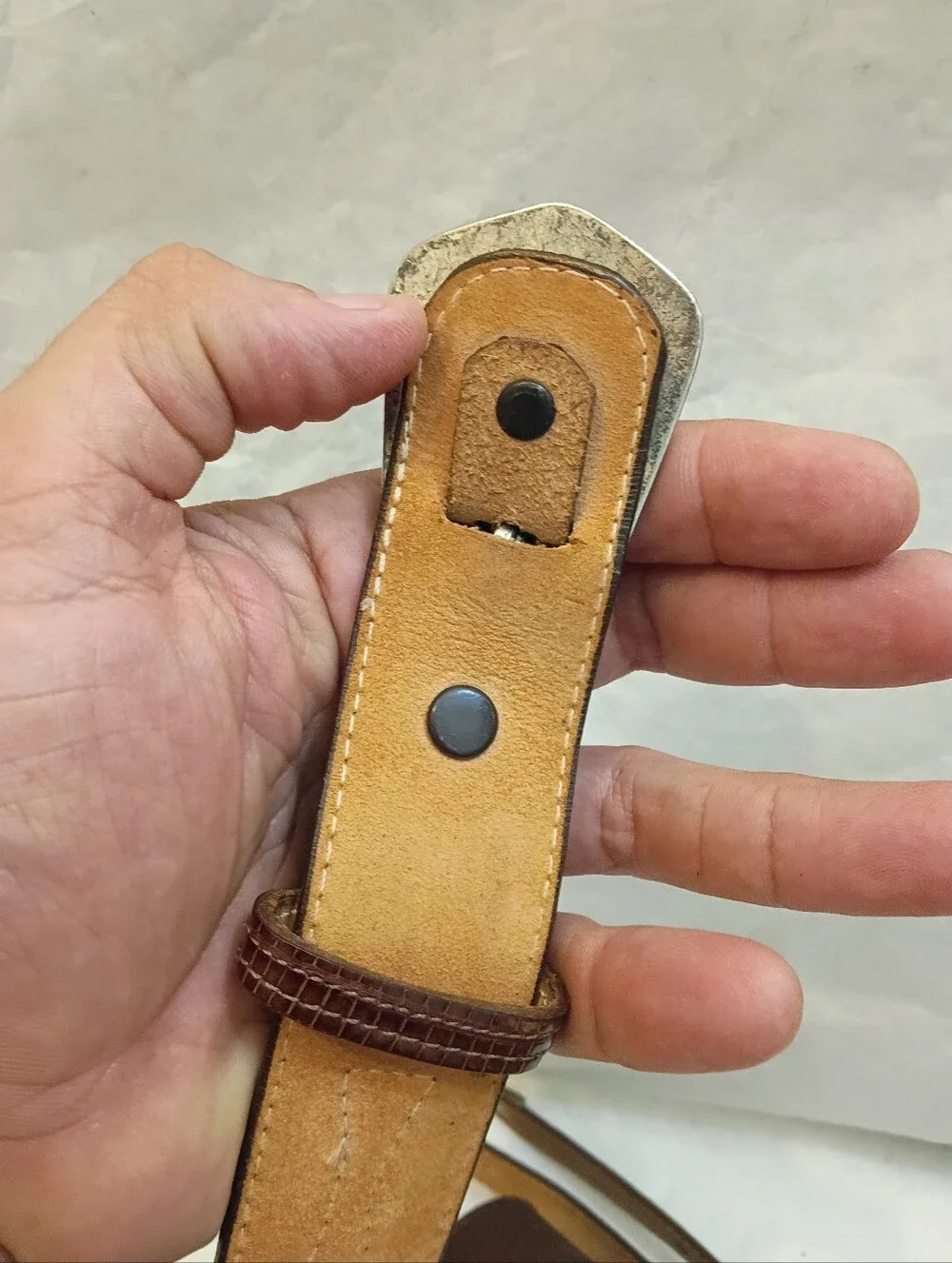 Justin | Men’s Genuine Lizard Mens Vintage Belt Size 40